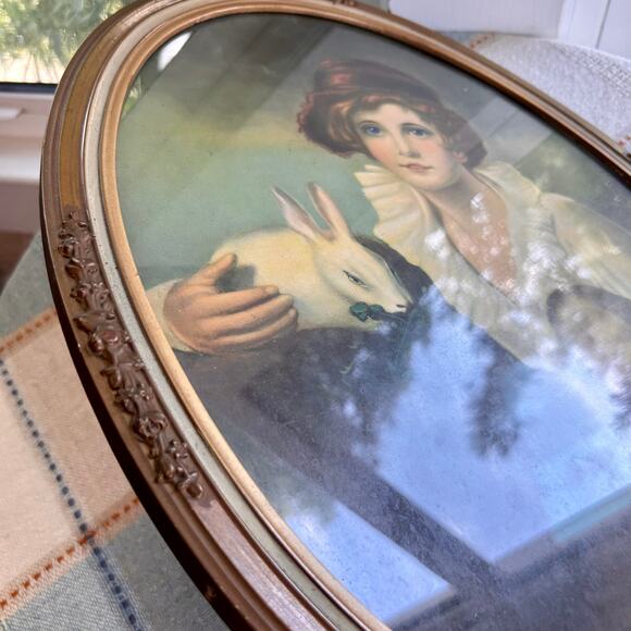 Vintage Sir Henry Raeburn Age of Innocence Young Boy, Gilted Ornate Oval Frame - Picture 4 of 16